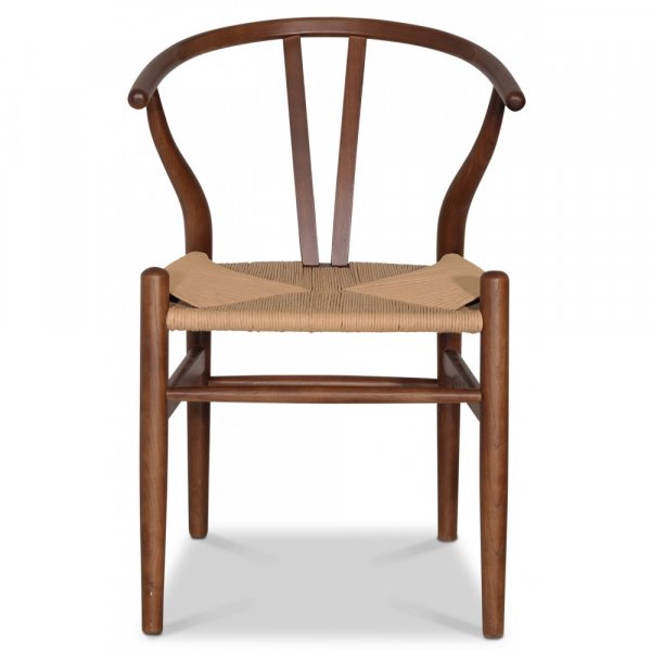 Pähkinäpuusta valmistettu tuoli köysiistuimella - Brandon + Tuolin tyyny Pähkinäpuusta valmistettu tuoli köysiistuimella - Brandon + Tuolin tyyny