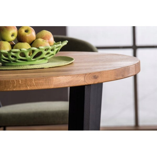 Cono ruokapöytä Ø90 cm - Tammi/musta Cono ruokapöytä Ø90 cm - Tammi/musta