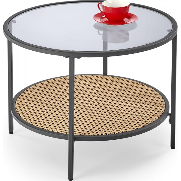 Dakota sohvapöytä Ø60 cm - Musta/rottinki Dakota sohvapöytä Ø60 cm - Musta/rottinki