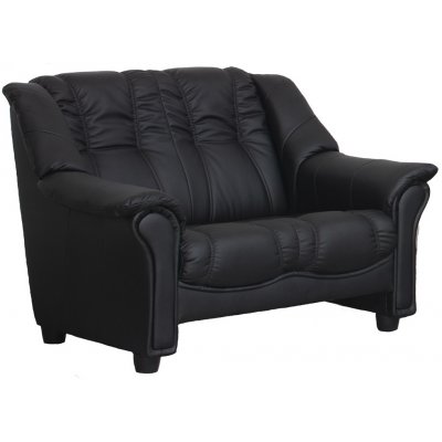 Lotas 2-istuttava sohva mustaa PU:ta