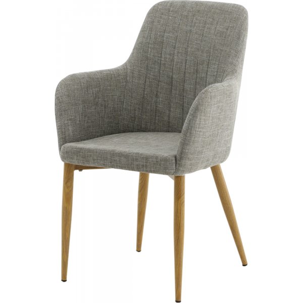 Paolo-nojatuoli - Vaaleanharmaa/tammi Paolo-nojatuoli - Vaaleanharmaa/tammi