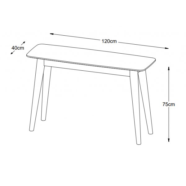 Bito-konsolipyt ljytty tammea 120 cm