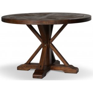 Tuva pyöreä ruokapöytä Ø120 cm - Ruskea vintage Tuva pyöreä ruokapöytä Ø120 cm - Ruskea vintage