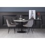 Plaza-ruokailuryhmä, marmoripöytä ja 4 kpl Theo-samettituolia - Harmaa/Valkoinen/Musta + 2.00 x Huonekalujen jalat Plaza-ruokailuryhmä, marmoripöytä ja 4 kpl Theo-samettituolia - Harmaa/Valkoinen/Musta + 2.00 x Huonekalujen jalat
