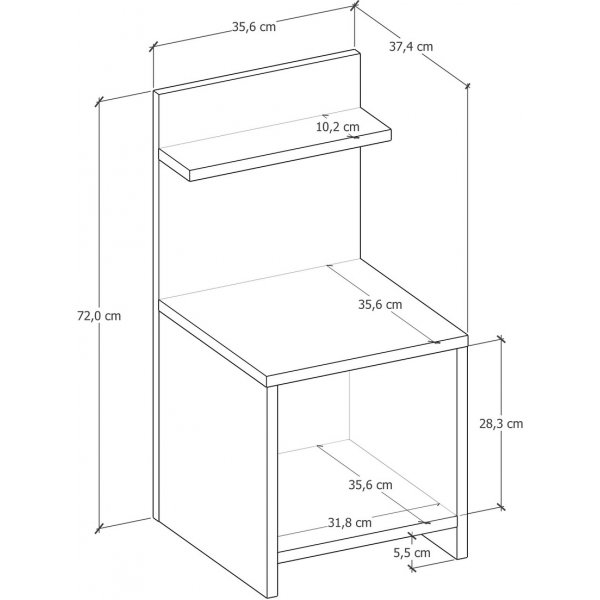 Vidora yöpöytä - pähkinä Vidora yöpöytä - pähkinä