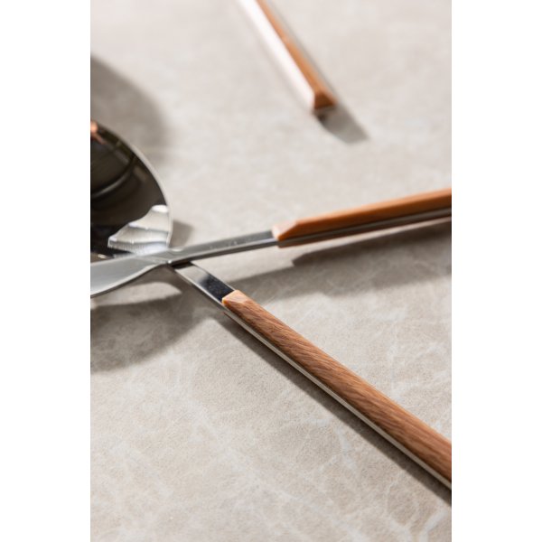 Jublie-aterimet 24 kpl - ruskea/hopea Jublie-aterimet 24 kpl - ruskea/hopea