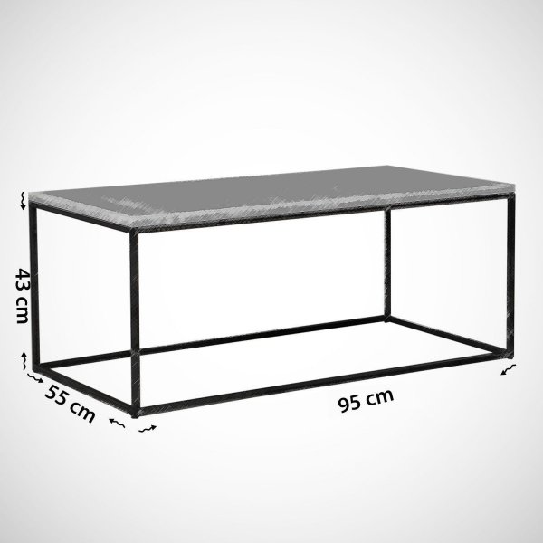 Cosco sohvap�yt� 95 x 55 cm - Musta/valkoinen