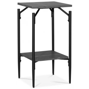 Wayne yöpöytä korkea hyllyllä 75 x 40 x 40 cm - Harmaa marmorifolio + Huonekalujen jalat Wayne yöpöytä korkea hyllyllä 75 x 40 x 40 cm - Harmaa marmorifolio + Huonekalujen jalat