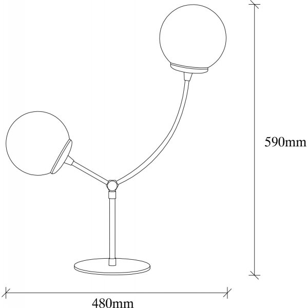 Chromozom-pöytävalaisin - musta Chromozom-pöytävalaisin - musta