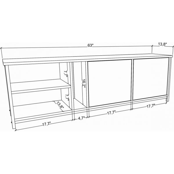 Primrose mediapenkki - Musta/valkoinen Primrose mediapenkki - Musta/valkoinen