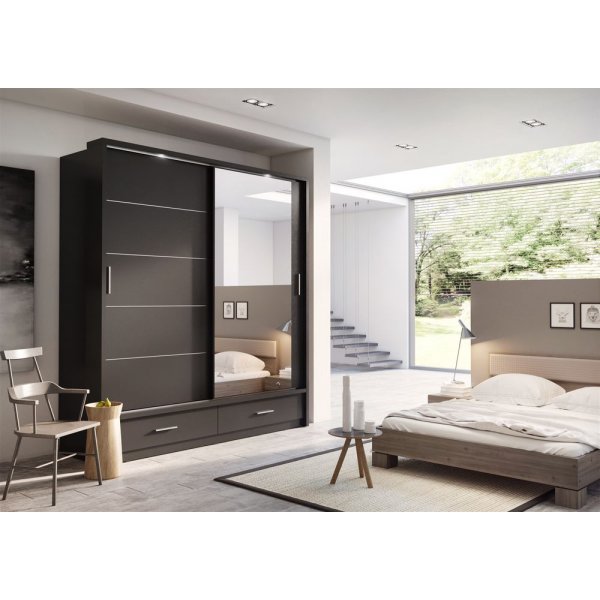 Mervyn-vaatekaappi - Musta Mervyn-vaatekaappi - Musta