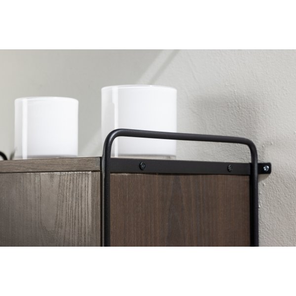 Paris-seinkaappi 68 x 60 cm - Musta/Mocca