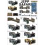 Jeep Army - Auton snky - 90 x 190 cm