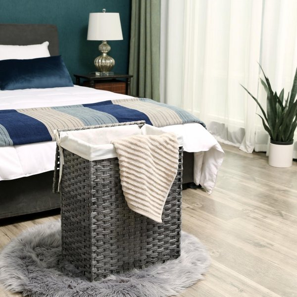 Angelika pyykkikori 90 l - harmaa Angelika pyykkikori 90 l - harmaa