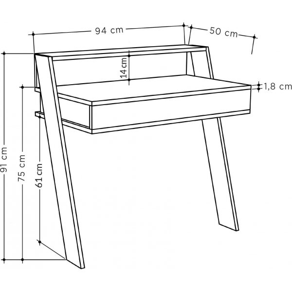 Työpöytä 94x50 cm - antrasiitti Työpöytä 94x50 cm - antrasiitti