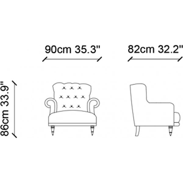 Lontoon nojatuoli - harmaa Lontoon nojatuoli - harmaa