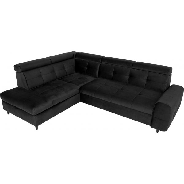 Matras kulmasohva, avoin p�� vasen - musta