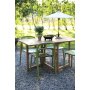 Salt� teak ruokailuryhm�: Teak koputusp�yt� sis�lt�� 4 Nordan� tuolia