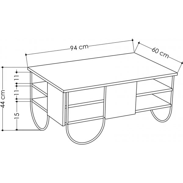 Norfolk sohvapöytä 94 x 60 cm - Valkoinen Norfolk sohvapöytä 94 x 60 cm - Valkoinen