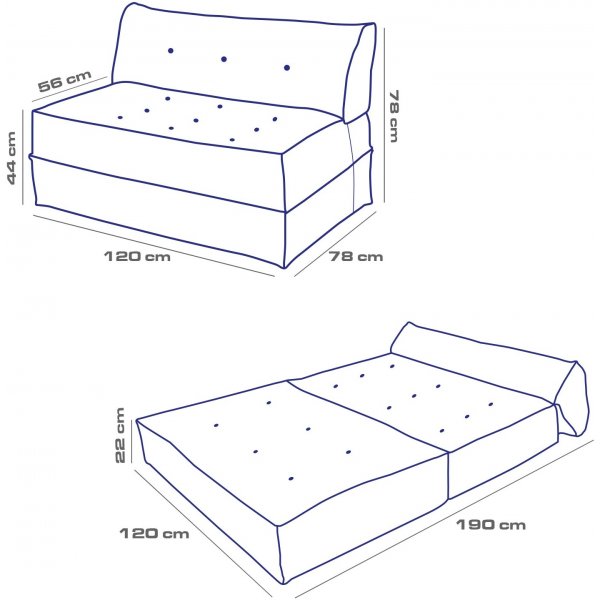 Faldi 2-istuttava vuodesohva - Vaaleanruskea Faldi 2-istuttava vuodesohva - Vaaleanruskea