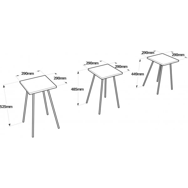 Luiz-p�yt� 29 x 29 cm - Harmaa/tummanharmaa/pronssi