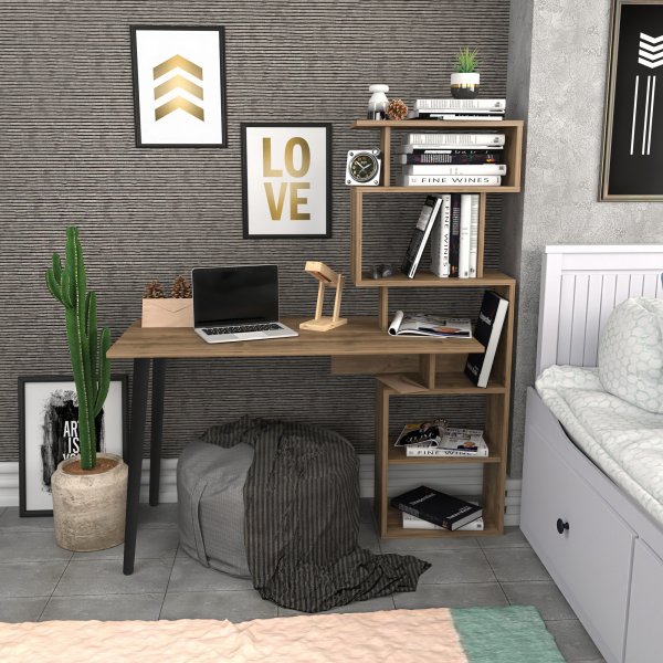 Verna kirjoituspöytä 133 x 55 cm - Pähkinä Verna kirjoituspöytä 133 x 55 cm - Pähkinä