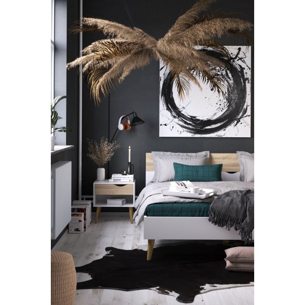 Oslon ypyt - Valkoinen/tammi