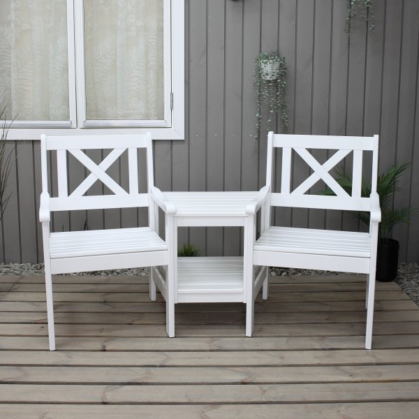 Eurooppa puutarhakalusteet - Loveseat - valkoinen Eurooppa puutarhakalusteet - Loveseat - valkoinen