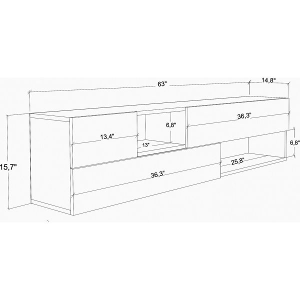 Morton mediapenkki - valkoinen Morton mediapenkki - valkoinen