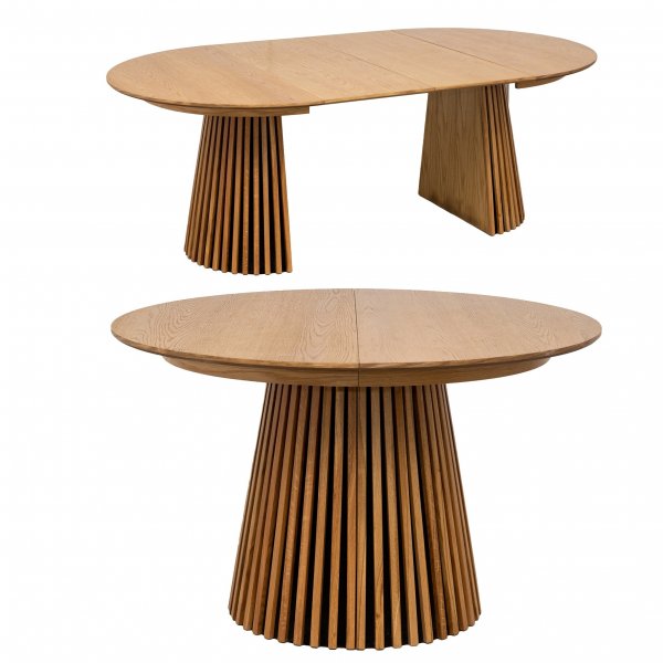 Osaka py�re� ruokap�yt� �120 cm - Jatkettava 200 cm:iin - Tammi