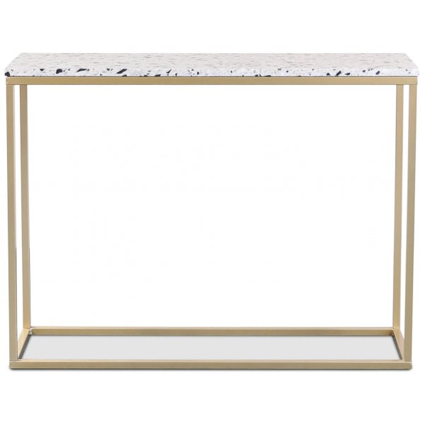 Terrazzo-konsolipöytä - Cosmos Terrazzo & Messinkinen runko Terrazzo-konsolipöytä - Cosmos Terrazzo & Messinkinen runko