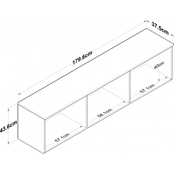 Muodikas seinäkaappi - Valkoinen Muodikas seinäkaappi - Valkoinen
