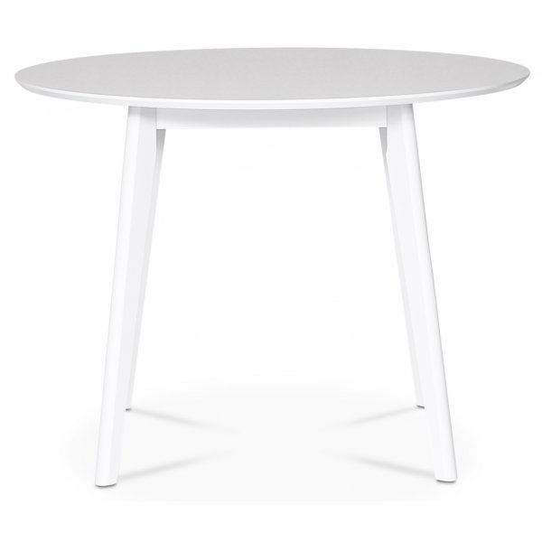 Pyöreä ruokapöytä ja neljä mustaa rottinkituolia Pyöreä ruokapöytä ja neljä mustaa rottinkituolia