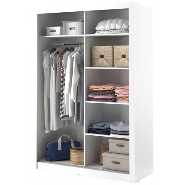 Mervyn- vaatekaappi - 150 - Valkoinen