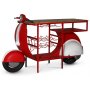 Classic Vespa baaritiski 183 x 51 cm - Punainen/valkoinen