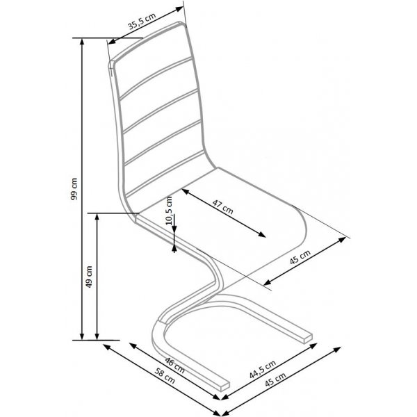 Tuoli Josef - Valkoinen/musta + Huonekalujen jalat Tuoli Josef - Valkoinen/musta + Huonekalujen jalat