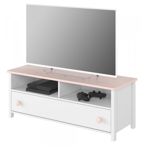 Stephany TV-taso - Valkoinen / vaaleanpunainen