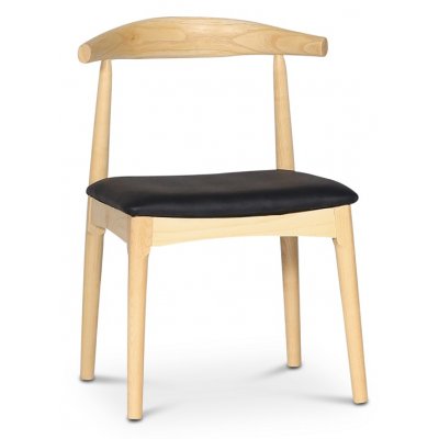 Keskimminen puurunkoinen tuoli mustalla istuimella + Huonekalujen tahranpoistoaine