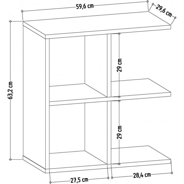 Hamlet-sivupöytä 59,6 x 29,6 cm - Tammi/antrasiitti Hamlet-sivupöytä 59,6 x 29,6 cm - Tammi/antrasiitti