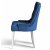 Tuva Decotique- tuoli kahvoilla - Sametti - Sininen + Huonekalujen jalat
