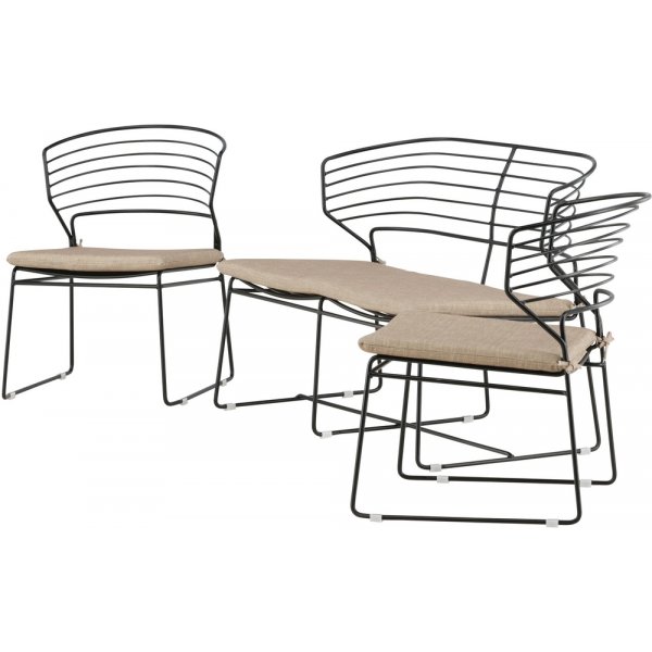 Milano sohvaryhmä - musta/hiekkabeige Milano sohvaryhmä - musta/hiekkabeige