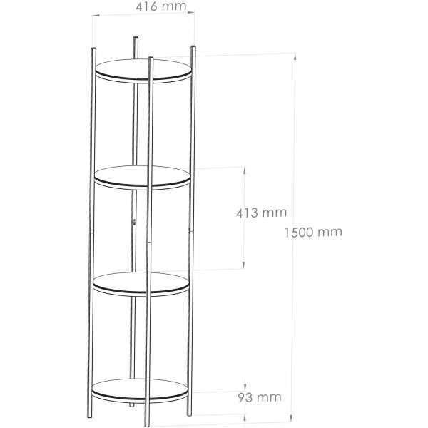 Vogue kirjahylly - musta Vogue kirjahylly - musta