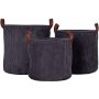 Augusta Basket - harmaa - 3 kpl
