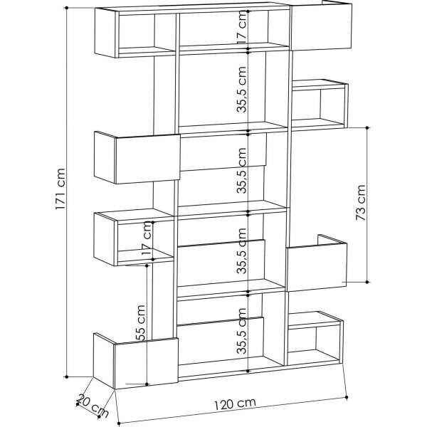 Niho kirjahylly - valkoinen Niho kirjahylly - valkoinen