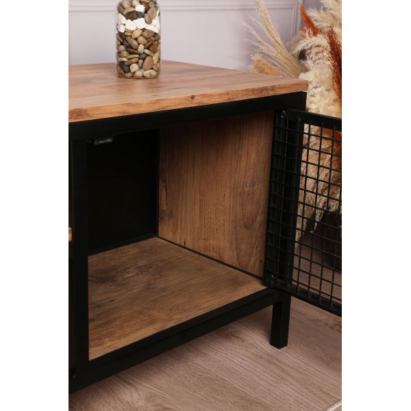 Zeno mediapenkki - mänty/musta Zeno mediapenkki - mänty/musta