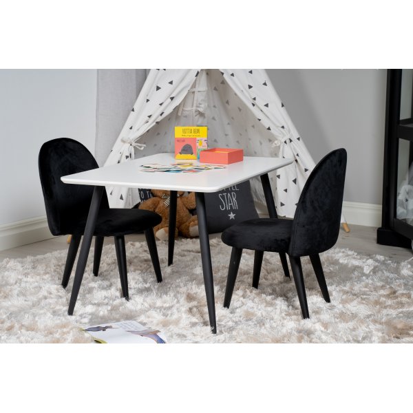 Alice ruokatuoli XXS - Musta sametti Alice ruokatuoli XXS - Musta sametti