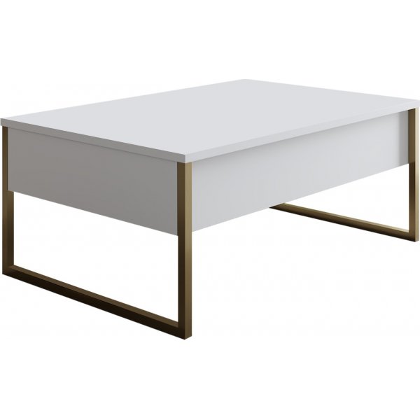 Lux sohvapyt 90 x 60 cm - Valkoinen/kulta