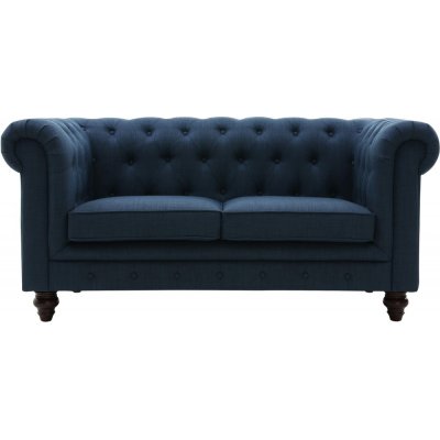 Herron blue 2-istuttava chesterfield sohva