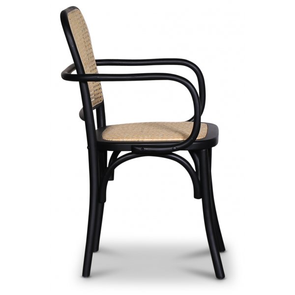 Malmby-runkoinen tuoli taivutettua puuta, musta/rottinki Malmby-runkoinen tuoli taivutettua puuta, musta/rottinki