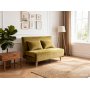 Vuodesohva Helsingborg - Keltainen sametti | 193 cm